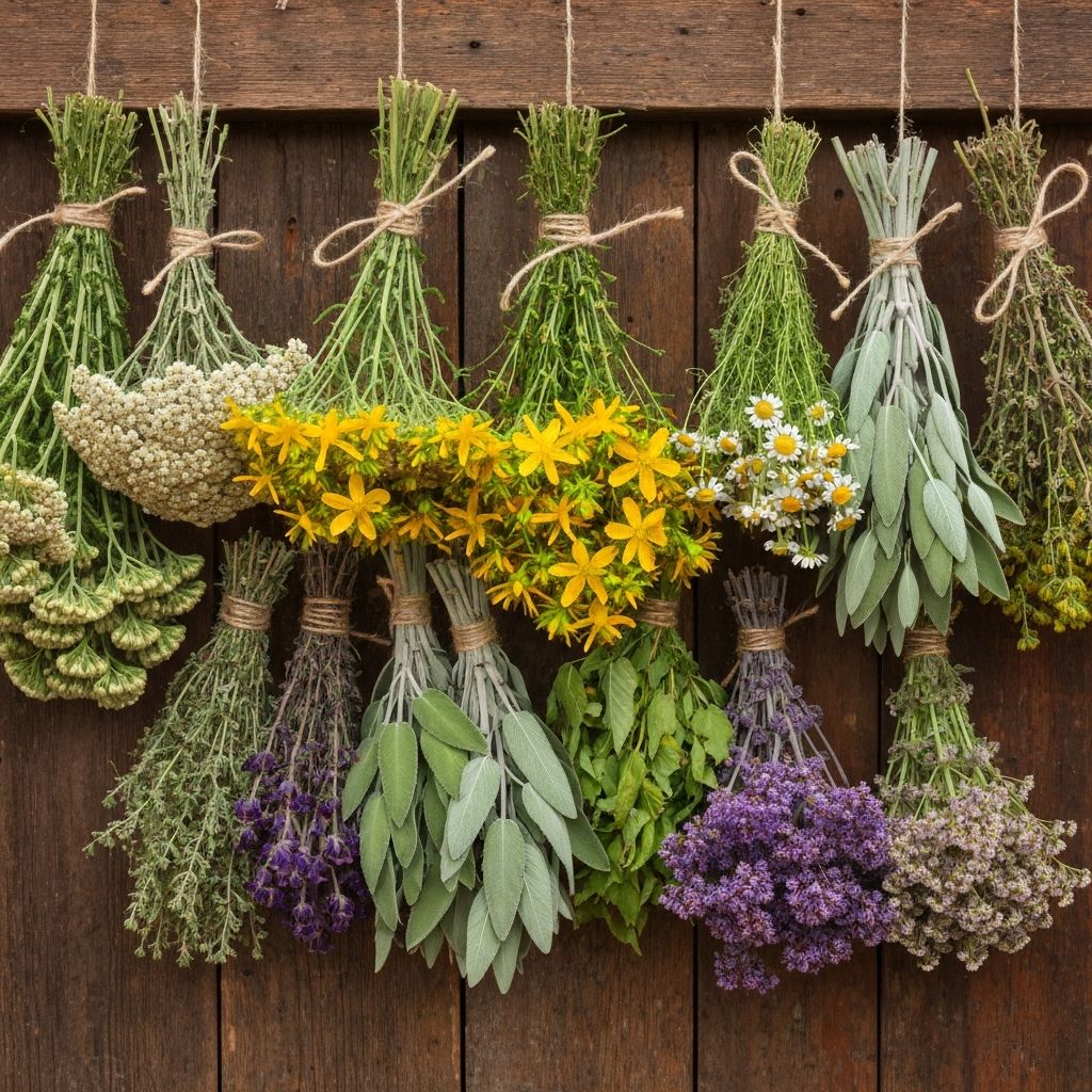 Traditional dried herbs and botanical heritage
